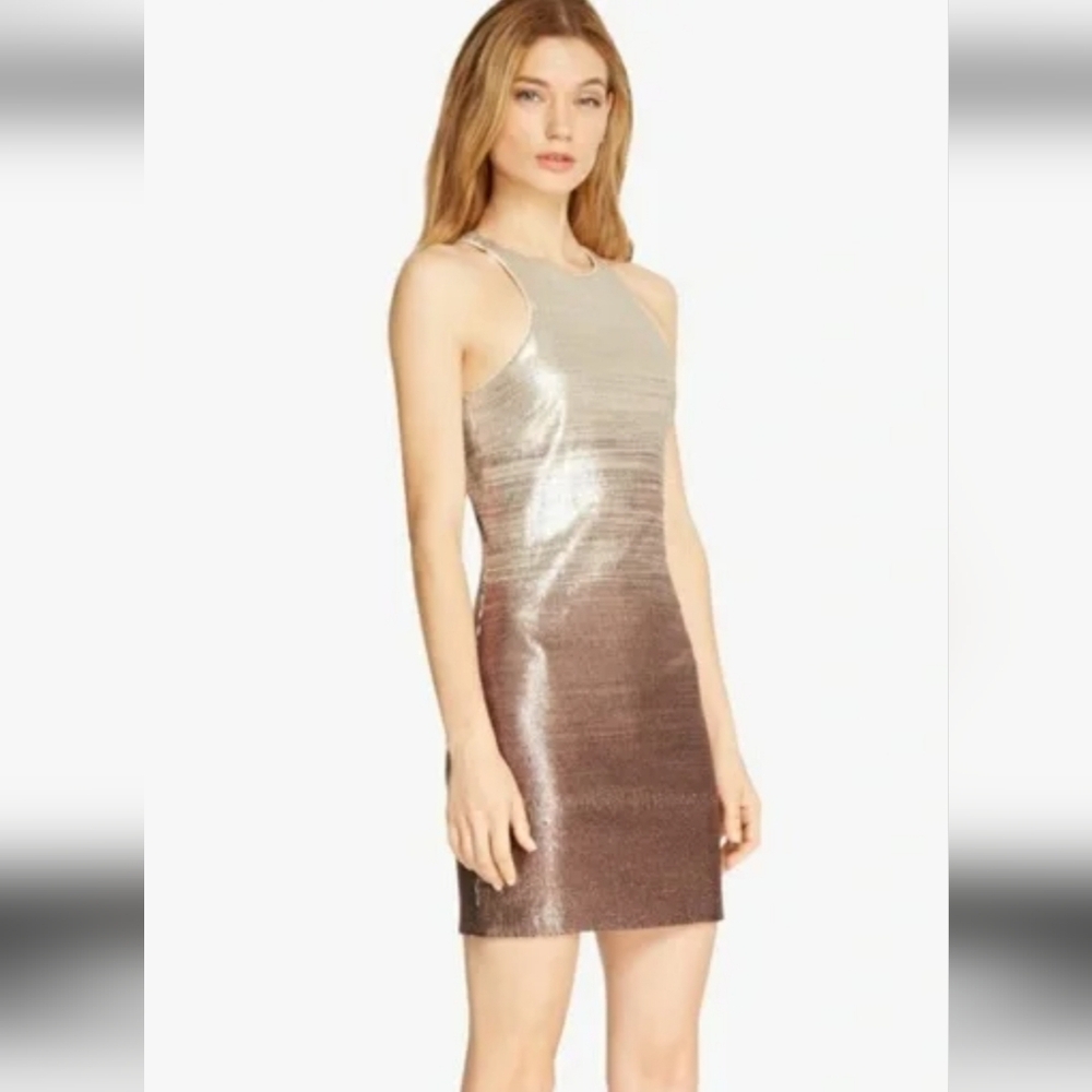 Halston Heritage Sequin Dress Medium